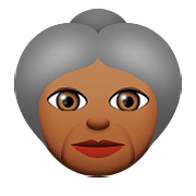 👵🏾 Emoji Idosa: Pele Morena Escura na Apple iOS 9.0.