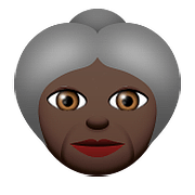 👵🏿 Emoji ältere Frau: dunkle Hautfarbe Apple iOS 9.0.