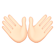 👐🏻 Emoji offene Hände: helle Hautfarbe Apple iOS 9.0.