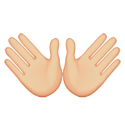 👐🏼 Emoji Manos Abiertas: Tono De Piel Claro Medio en Apple iOS 9.0.