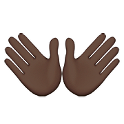 Émoji 👐🏿 Mains Ouvertes : Peau Foncée sur Apple iOS 9.0.
