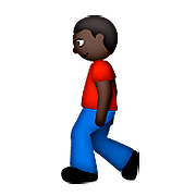 🚶🏿 Emoji Fußgänger(in): dunkle Hautfarbe Apple iOS 9.0.
