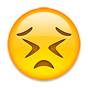 Emoji 😣 Faccina Perseverante su Apple iOS 9.0.