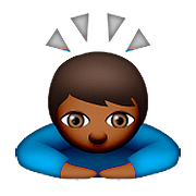 🙇🏾 Emoji sich verbeugende Person: mitteldunkle Hautfarbe Apple iOS 9.0.