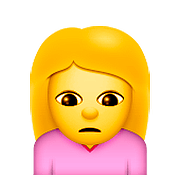 🙍 Emoji missmutige Person Apple iOS 9.0.