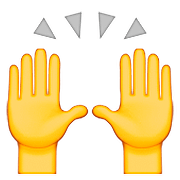 Emoji 🙌 Mani Alzate su Apple iOS 9.0.