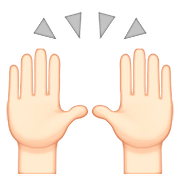 Emoji 🙌🏻 Mani Alzate: Carnagione Chiara su Apple iOS 9.0.