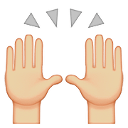 Emoji 🙌🏼 Mani Alzate: Carnagione Abbastanza Chiara su Apple iOS 9.0.