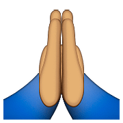 🙏🏽 Emoji Mãos Juntas: Pele Morena na Apple iOS 9.0.