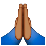 🙏🏾 Emoji Manos En Oración: Tono De Piel Oscuro Medio en Apple iOS 9.0.