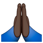 🙏🏿 Emoji Manos En Oración: Tono De Piel Oscuro en Apple iOS 9.0.
