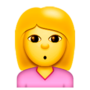 Emoji 🙎 Persona Imbronciata su Apple iOS 9.0.