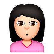 🙎🏻 Emoji Persona Haciendo Pucheros: Tono De Piel Claro en Apple iOS 9.0.