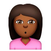Emoji 🙎🏾 Persona Imbronciata: Carnagione Abbastanza Scura su Apple iOS 9.0.