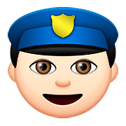 👮🏻 Emoji Policial: Pele Clara na Apple iOS 9.0.