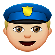 Emoji 👮🏼 Agente Di Polizia: Carnagione Abbastanza Chiara su Apple iOS 9.0.