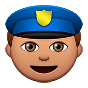 👮🏽 Emoji Policial: Pele Morena na Apple iOS 9.0.