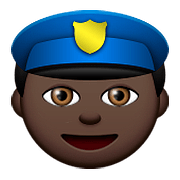 👮🏿 Emoji Policial: Pele Escura na Apple iOS 9.0.