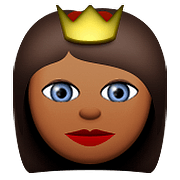 👸🏾 Emoji Princesa: Pele Morena Escura na Apple iOS 9.0.