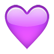 Emoji 💜 Cuore Viola su Apple iOS 9.0.