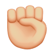 ✊🏼 Emoji erhobene Faust: mittelhelle Hautfarbe Apple iOS 9.0.
