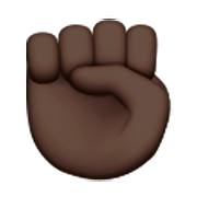 Émoji ✊🏿 Poing Levé : Peau Foncée sur Apple iOS 9.0.