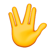 Emoji 🖖 Saluto Vulcaniano su Apple iOS 9.0.