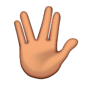 🖖🏽 Emoji Saudação Vulcana: Pele Morena na Apple iOS 9.0.