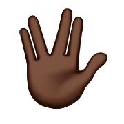 🖖🏿 Emoji vulkanischer Gruß: dunkle Hautfarbe Apple iOS 9.0.
