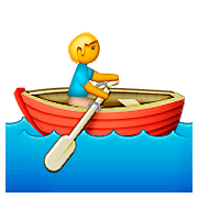 Emoji 🚣 Persona In Barca A Remi su Apple iOS 9.0.