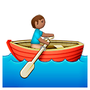 Émoji 🚣🏽 Personne Ramant Dans Une Barque : Peau Légèrement Mate sur Apple iOS 9.0.