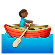 🚣🏾 Emoji Person im Ruderboot: mitteldunkle Hautfarbe Apple iOS 9.0.