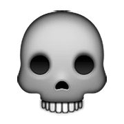 Emoji 💀 Teschio su Apple iOS 9.0.