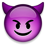 Emoji 😈 Faccina Con Sorriso E Corna su Apple iOS 9.0.