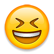 Emoji 😆 Sorriso A Bocca Aperta Con Occhi Chiusi su Apple iOS 9.0.