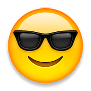 😎 Emoji Cara Sonriendo Con Gafas De Sol en Apple iOS 9.0.
