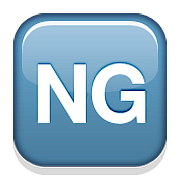 Emoji 🆖 Pulsante NG su Apple iOS 9.0.