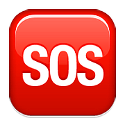 Émoji 🆘 Bouton SOS sur Apple iOS 9.0.