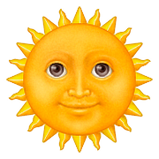 Emoji 🌞 Faccina Sole su Apple iOS 9.0.