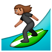 Émoji 🏄🏽 Personne Faisant Du Surf : Peau Légèrement Mate sur Apple iOS 9.0.