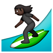 🏄🏿 Emoji Persona Haciendo Surf: Tono De Piel Oscuro en Apple iOS 9.0.