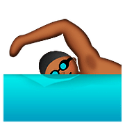 🏊🏾 Emoji Schwimmer(in): mitteldunkle Hautfarbe Apple iOS 9.0.