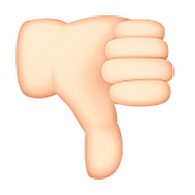 👎🏻 Emoji Pulgar Hacia Abajo: Tono De Piel Claro en Apple iOS 9.0.