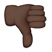 👎🏿 Emoji Daumen runter: dunkle Hautfarbe Apple iOS 9.0.