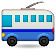 🚎 Emoji ônibus Movido A Eletricidade na Apple iOS 9.0.