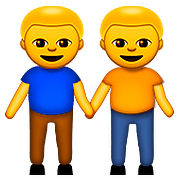 Emoji 👬 Due Uomini Che Si Tengono Per Mano su Apple iOS 9.0.