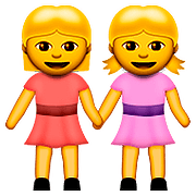 👭 Emoji Duas Mulheres De Mãos Dadas na Apple iOS 9.0.