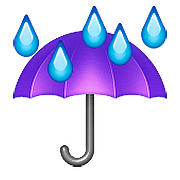 ☔ Emoji Paraguas Con Gotas De Lluvia en Apple iOS 9.0.