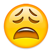 Emoji 😩 Faccina Esausta su Apple iOS 9.0.
