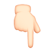 Emoji 👇🏻 Indice Abbassato: Carnagione Chiara su Apple iOS 9.0.